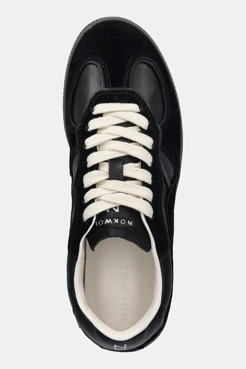 Δερμάτινα αθλητικά παπούτσια Nokwol August χρώμα: μαύρο, August φωτογραφία