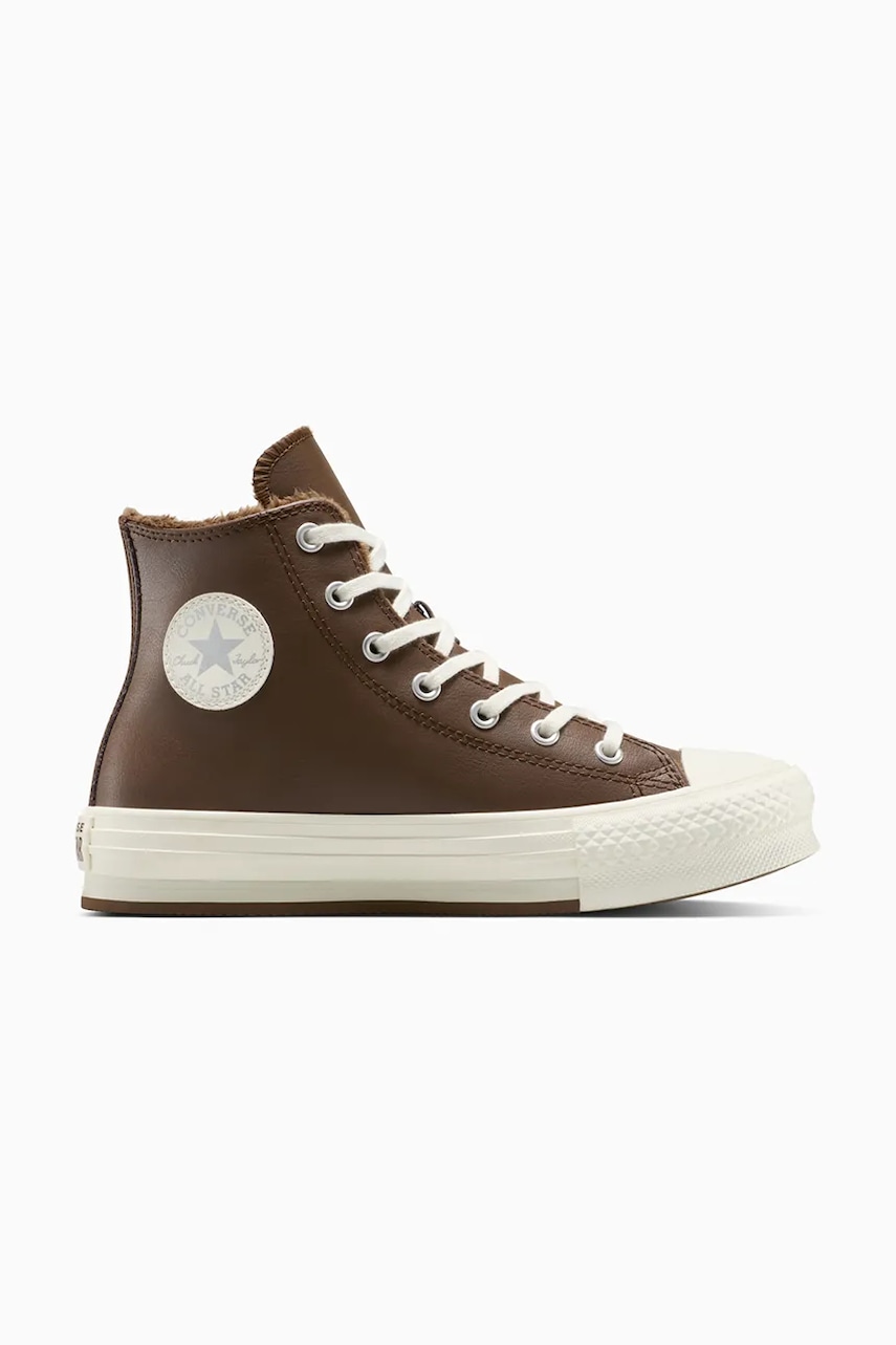Converse teniși Chuck Taylor All Star Star Eva Lift culoarea maro, A16430C