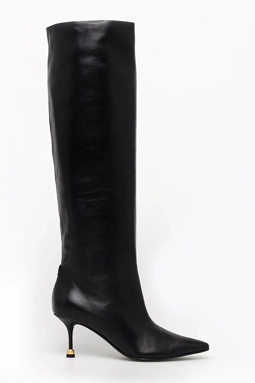 Vanda Novak ghete de piele Kaja Deep Black culoarea negru, cu toc cui