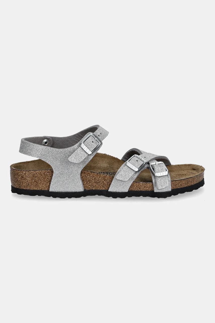 Детские сандалии Birkenstock Kumba цвет серебрянный 1030536 Детские сандалии Birkenstock Kumba цвет серебрянный 1030536