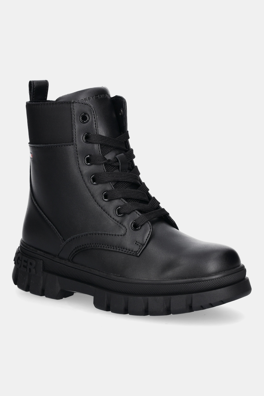 Levně Dětské boty Tommy Hilfiger černá barva, T3A5-34046