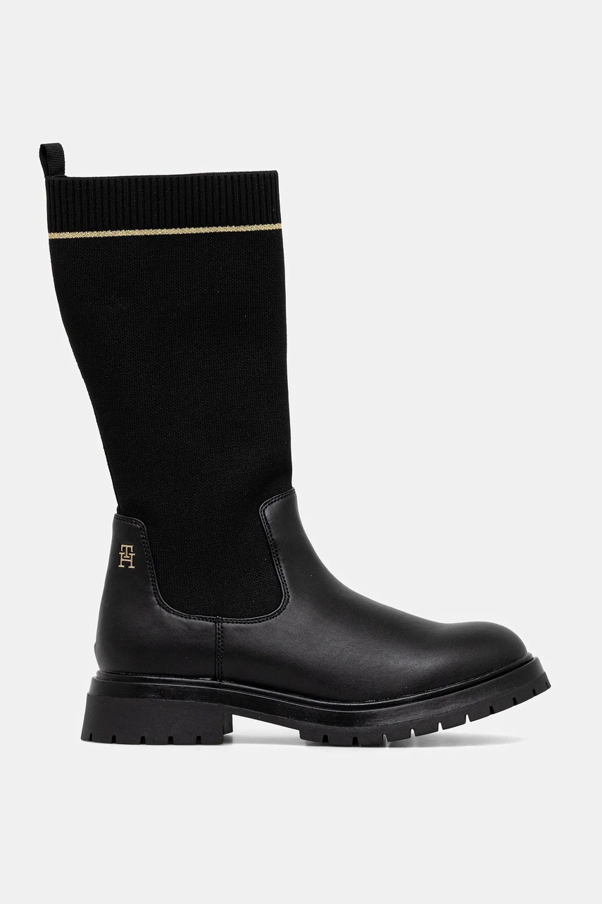 Детские ботинки Tommy Hilfiger цвет чёрный  T3A6-34020