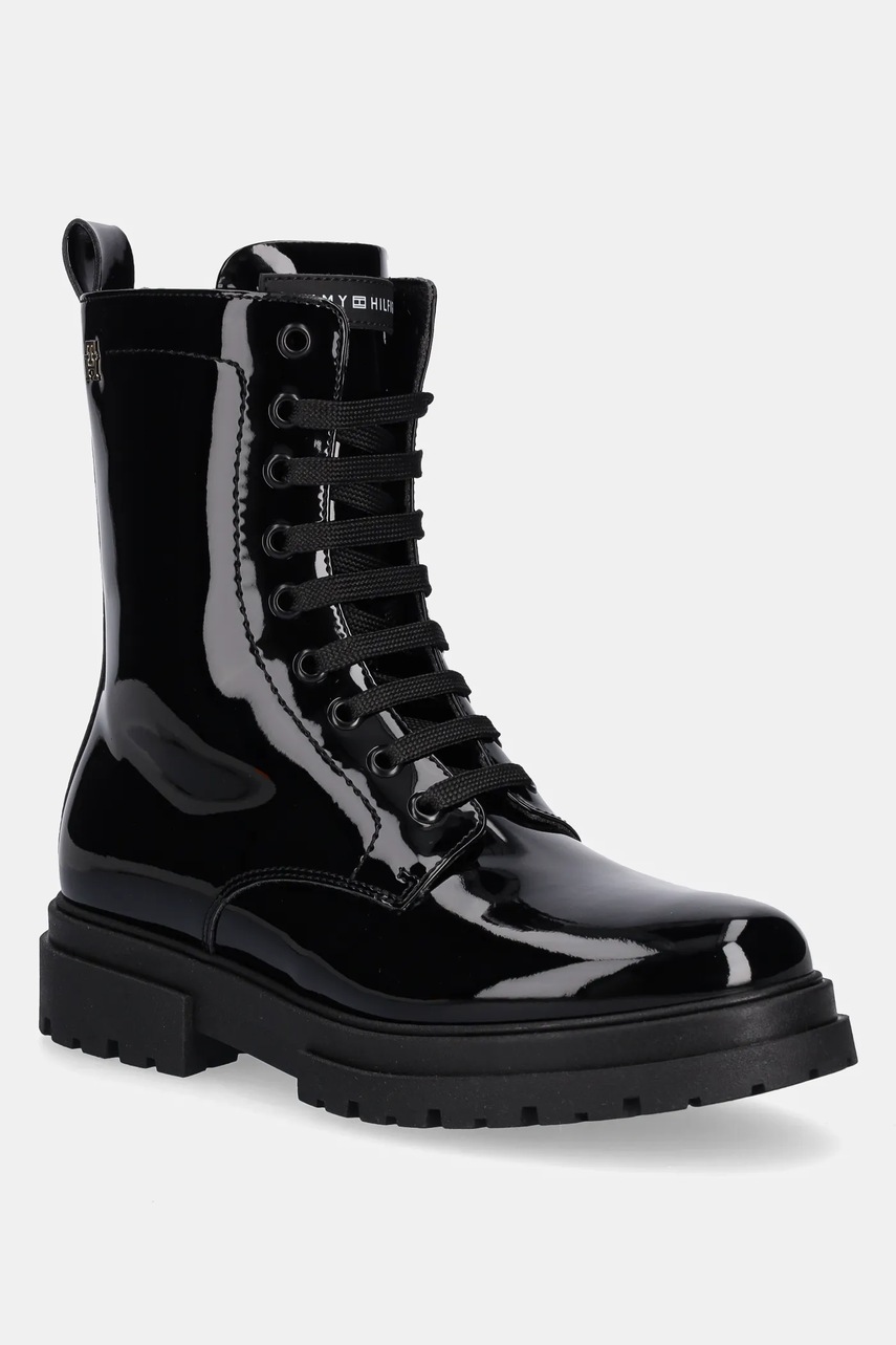 Levně Dětské boty Tommy Hilfiger černá barva, T4A5-34025