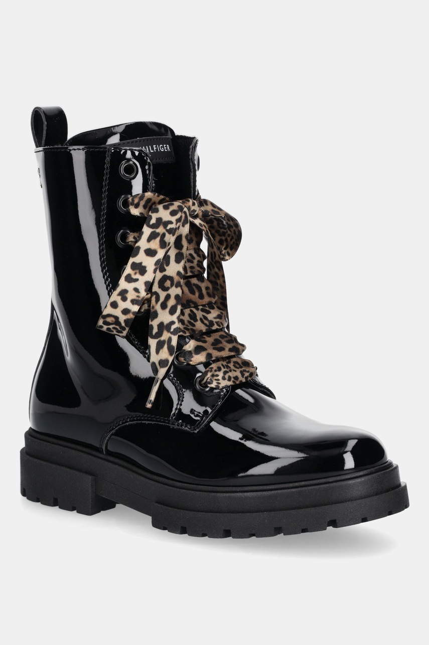 Levně Dětské boty Tommy Hilfiger černá barva, T4A5-34026