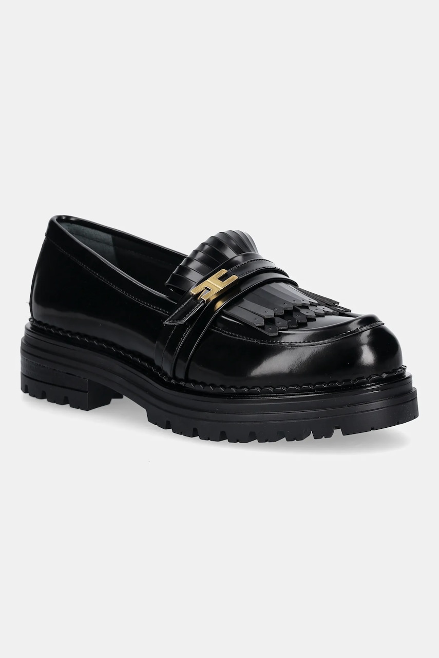 Elisabetta Franchi mocasini culoarea negru, F4A4-E0398