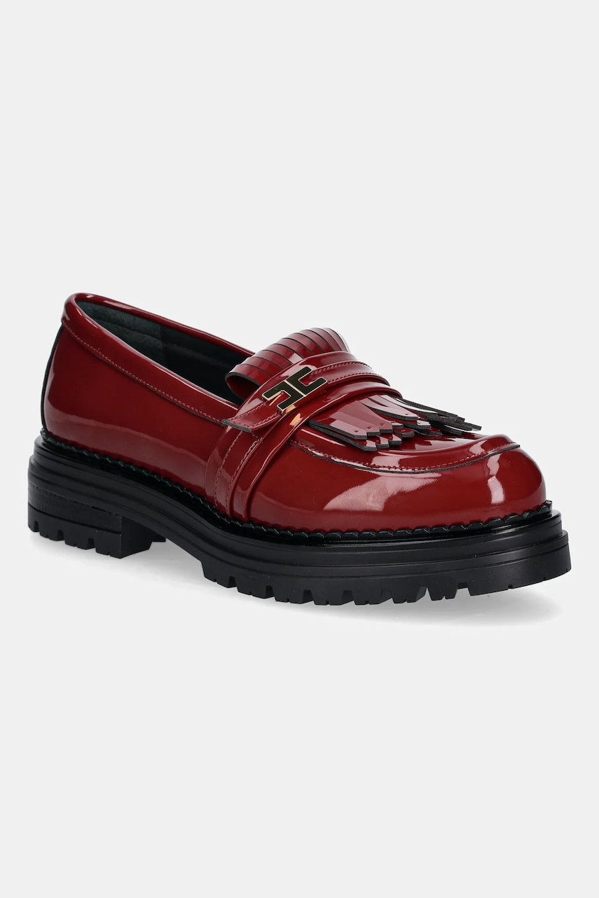 Elisabetta Franchi mocasini copii culoarea bordo, F4A4-E0400