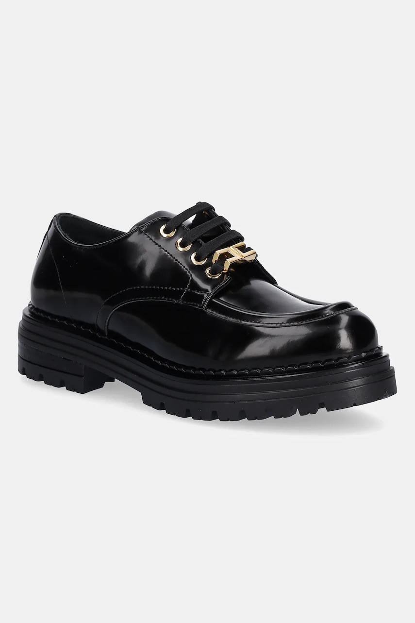 Elisabetta Franchi pantofi copii culoarea negru, F4A4-E0402