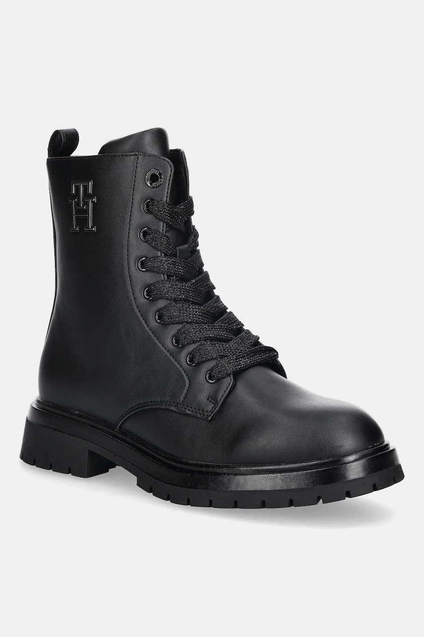 Levně Dětské boty Tommy Hilfiger černá barva, T3A5-34154