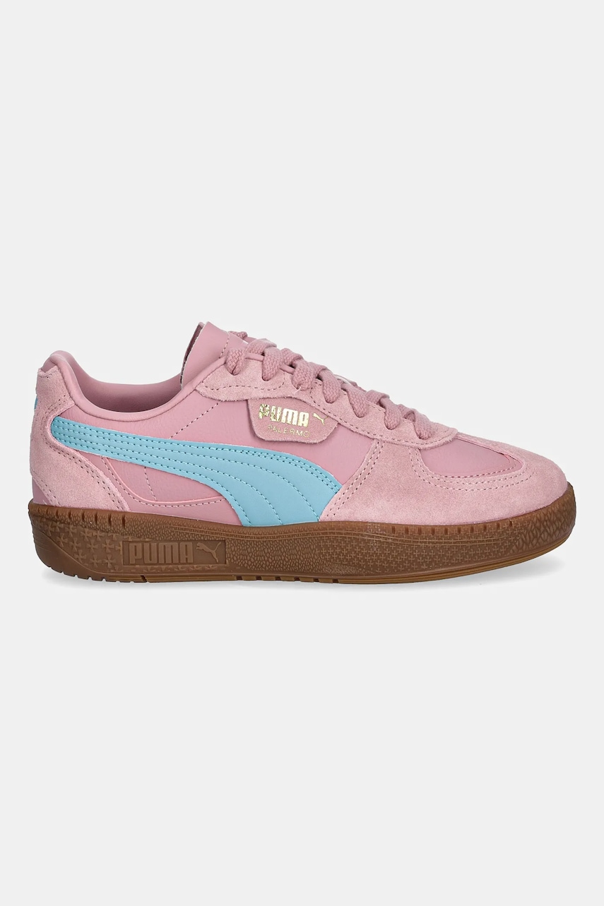 Детские кожаные кроссовки Puma Palermo Moda Jr цвет розовый 398855 Детские кожаные кроссовки Puma Palermo Moda Jr цвет розовый 398855