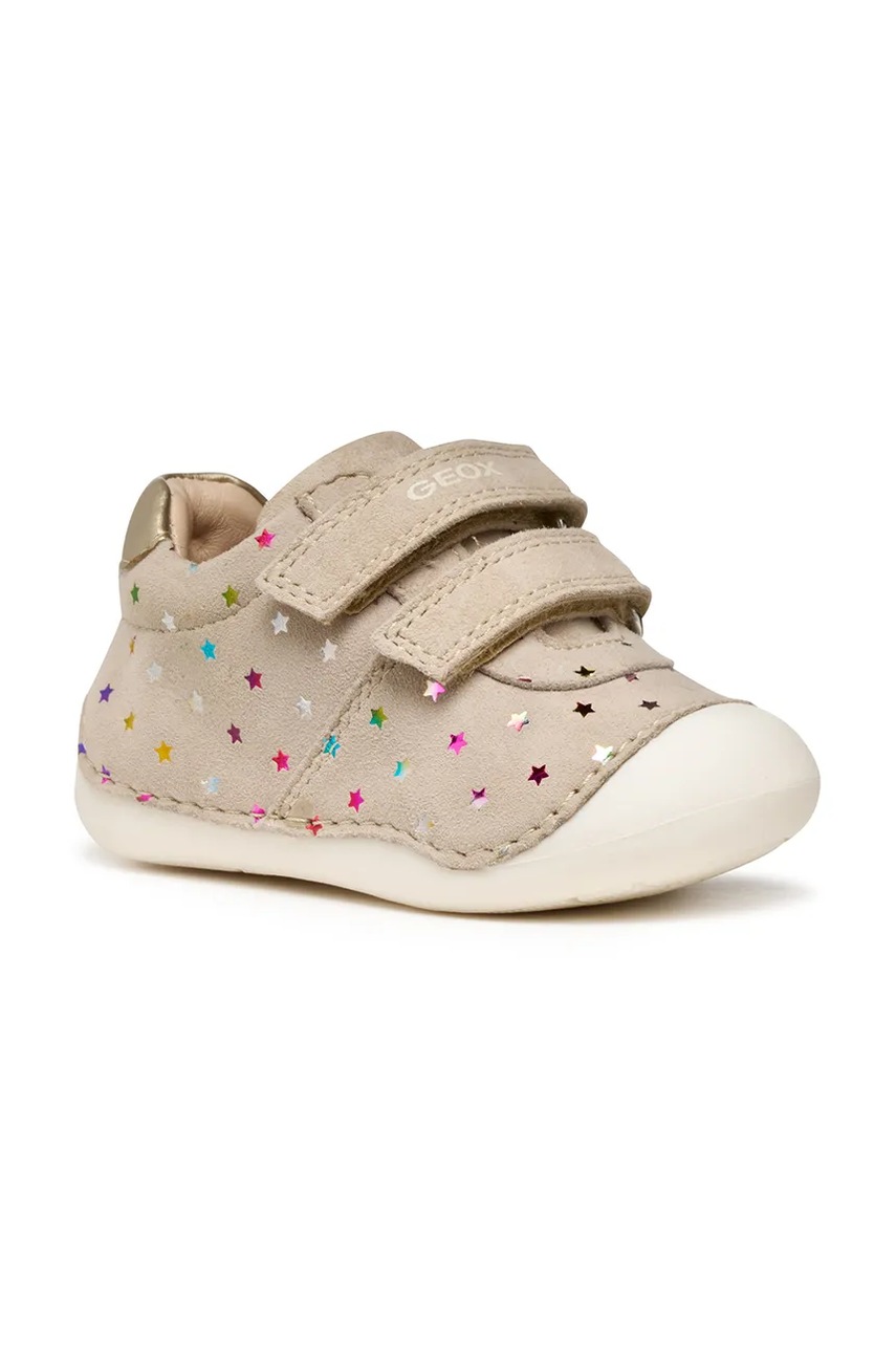 Geox pantofi din piele întoarsă pentru copii TUTIM culoarea bej, B9440B.007NF