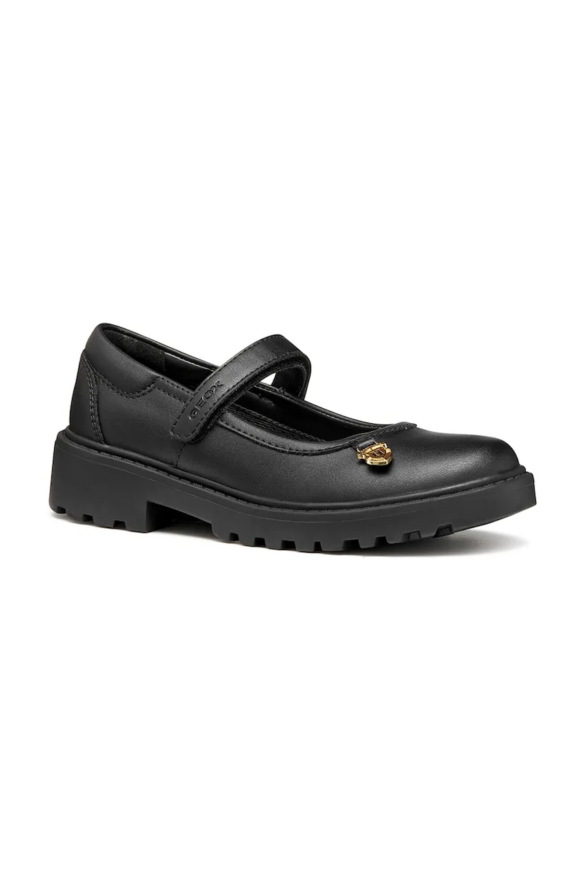 Geox balerini copii CASEY culoarea negru, J5620C.000BC