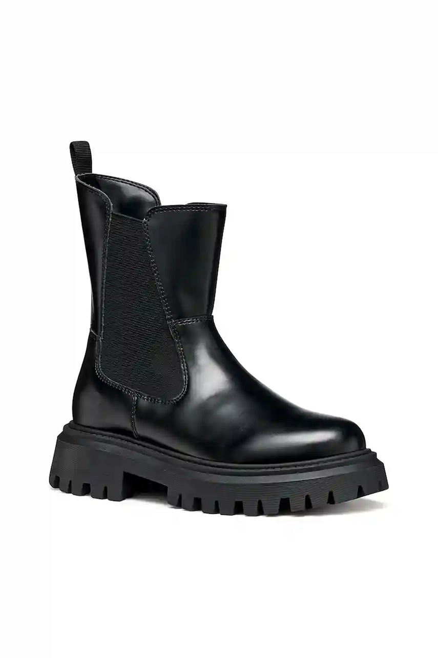 Geox botine copii MAQUINNENS culoarea negru, J56M6D.0CNNH