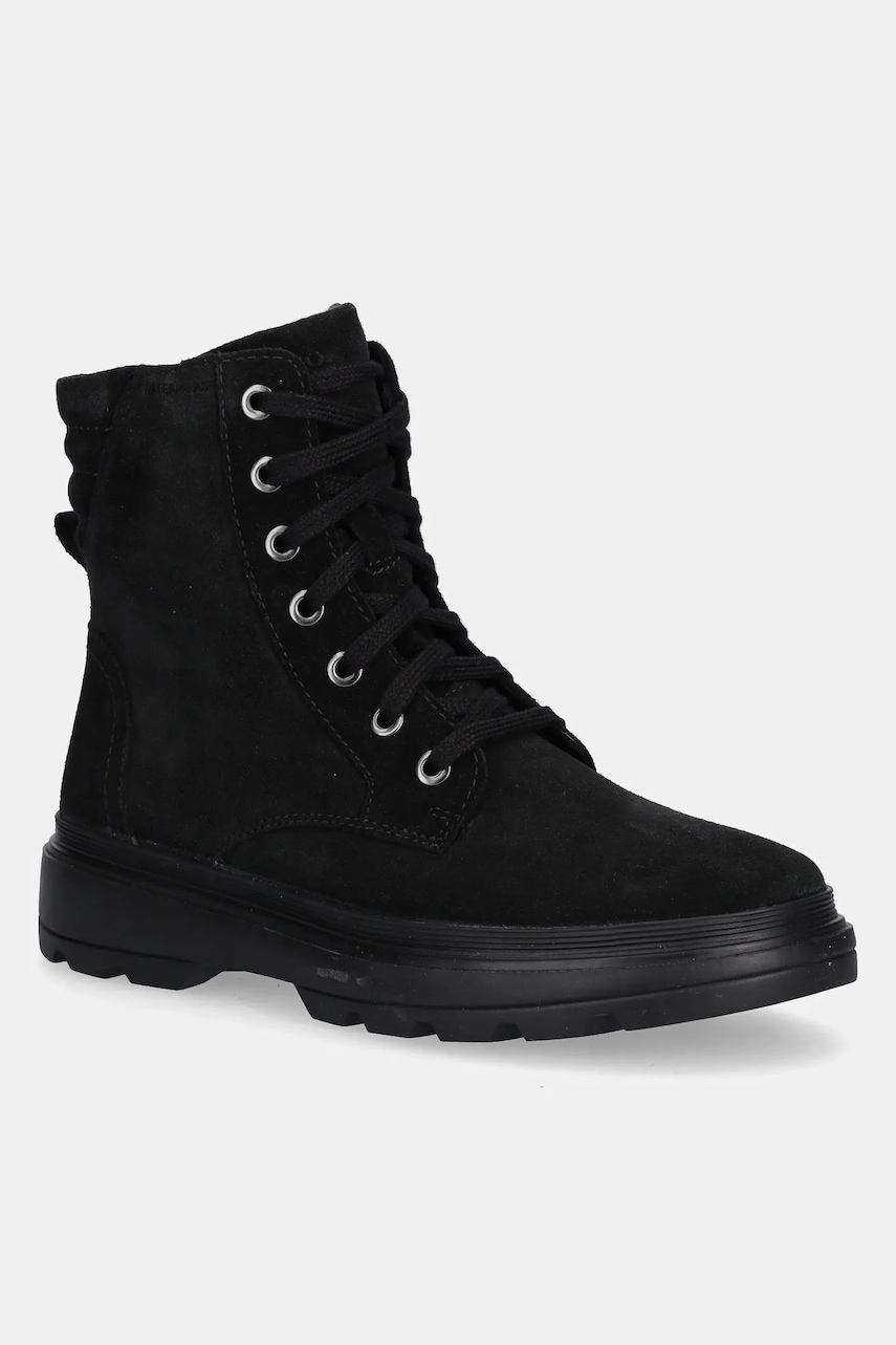 Geox cizme din piele intoarsa pentru copii KIDDARTAH culoarea negru, J56NDA.00022