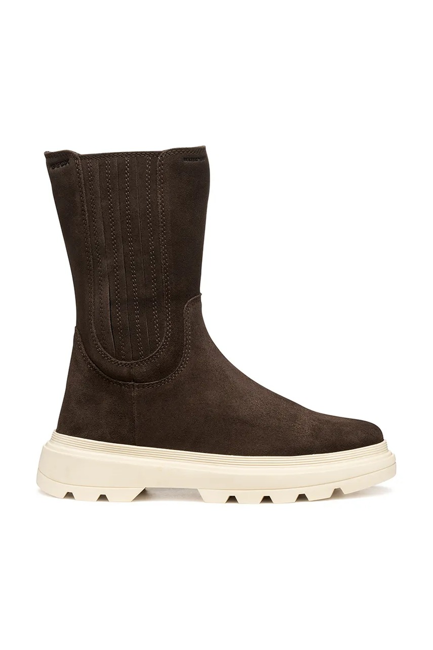 Детские замшевые ботинки Geox KIDDARTAH цвет коричневый  J56NDB.00022