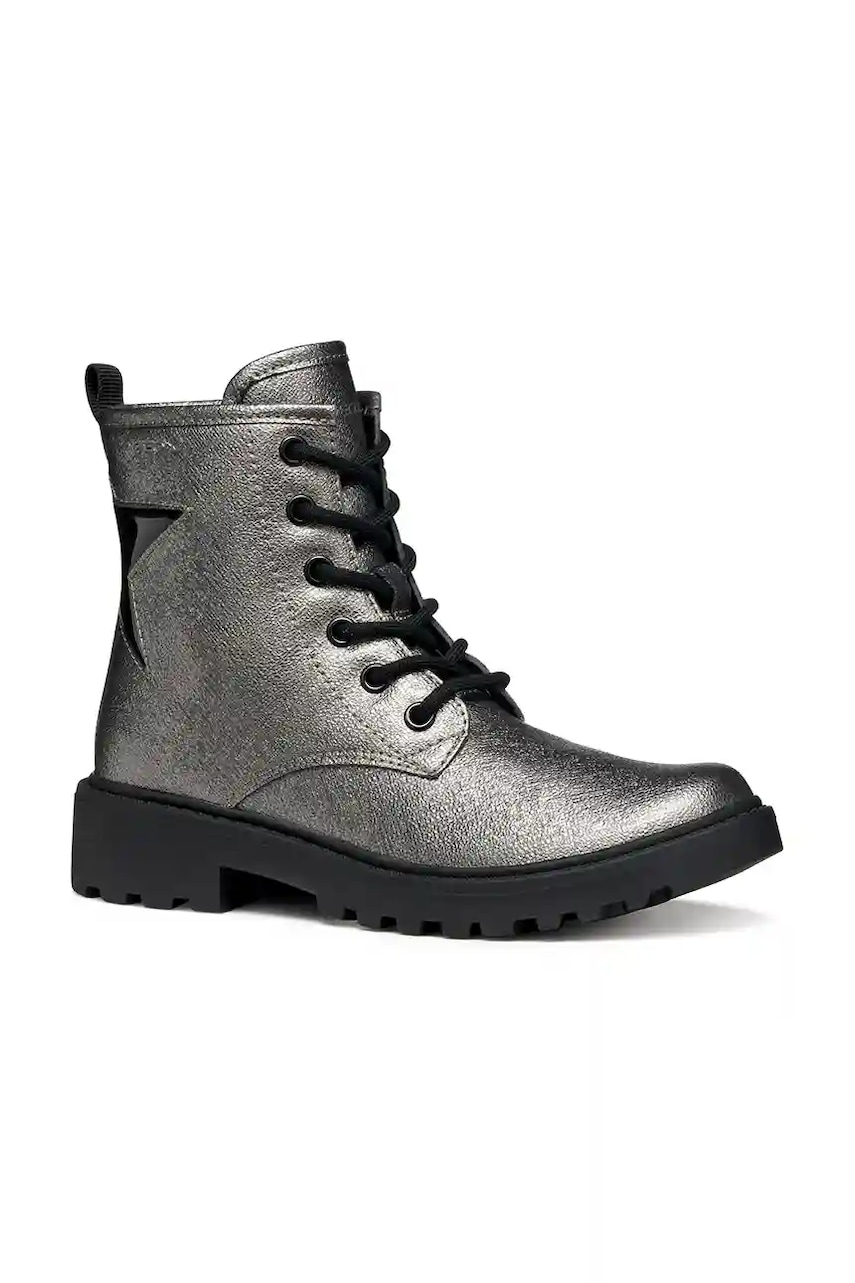 Geox bocanci copii CASEY culoarea argintiu, J9420G.0AJ02