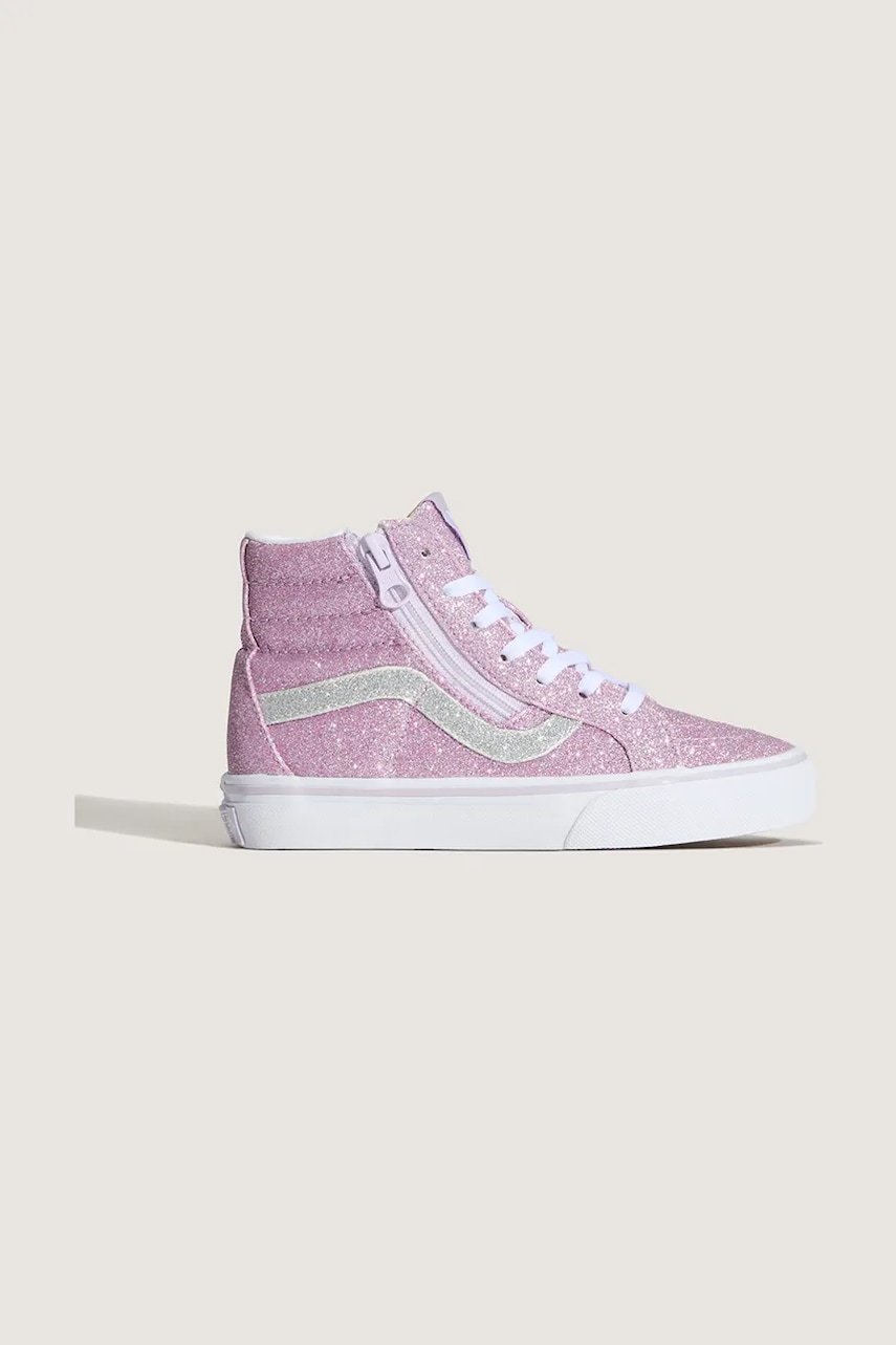 Vans teniși copii Sk8-Hi Reissue Side Zip culoarea roz, VN000CYEEMY1