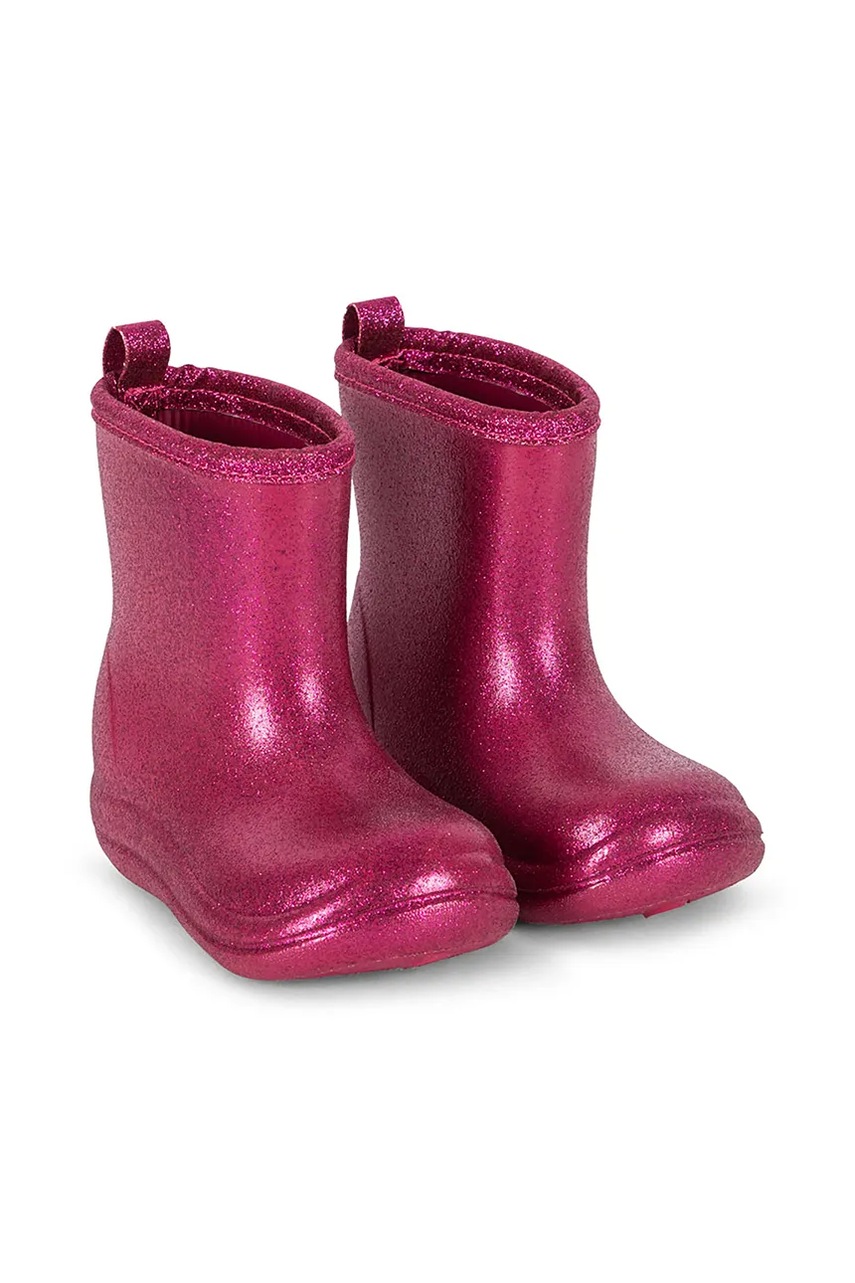 Детские резиновые сапоги Konges Sløjd LUC LIGHTWEIGHT GLITTER RAIN BOOT цвет розовый KS103502