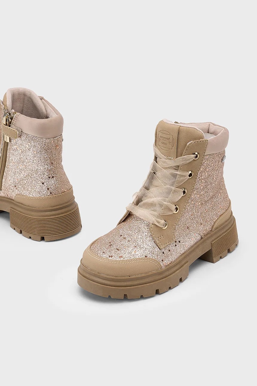 Детские ботинки Mayoral цвет золотой  46568