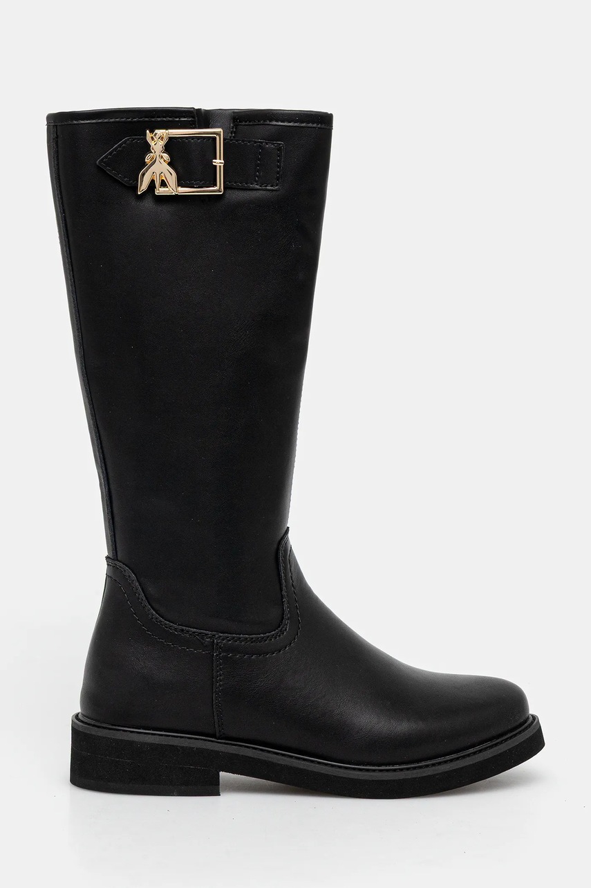 Детские кожаные сапоги Patrizia Pepe цвет чёрный  PPJ958