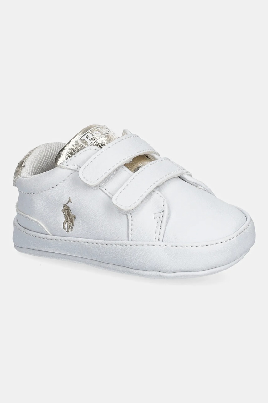 Levně Dětské boty Polo Ralph Lauren HERITAGE COURT II EZ LAYETTE bílá barva, RL03389102