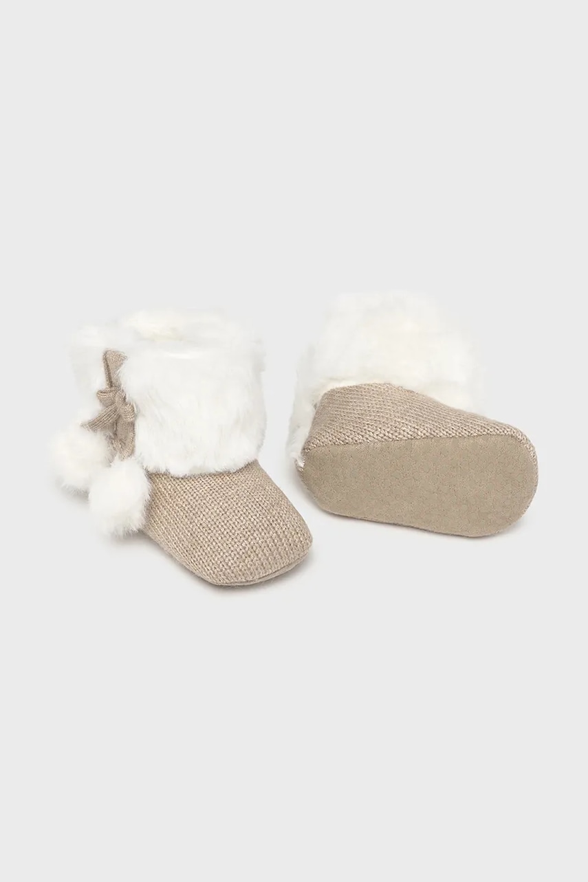 Mayoral Newborn pantofi pentru bebeluși culoarea bej, 9954