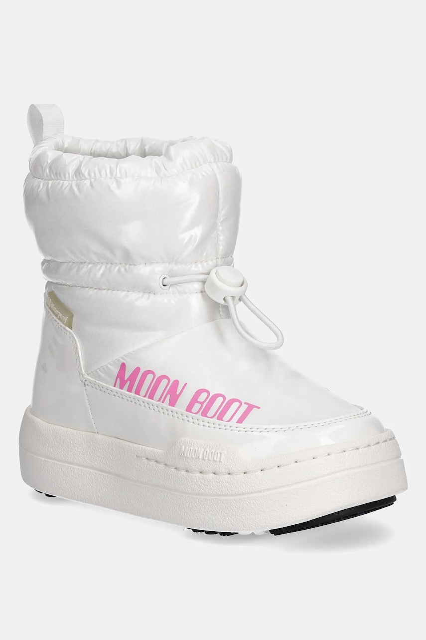 Levně Dětské zimní boty Moon Boot MB JR PARK TUBE MID GLITTER WP bílá barva, 80D3440110