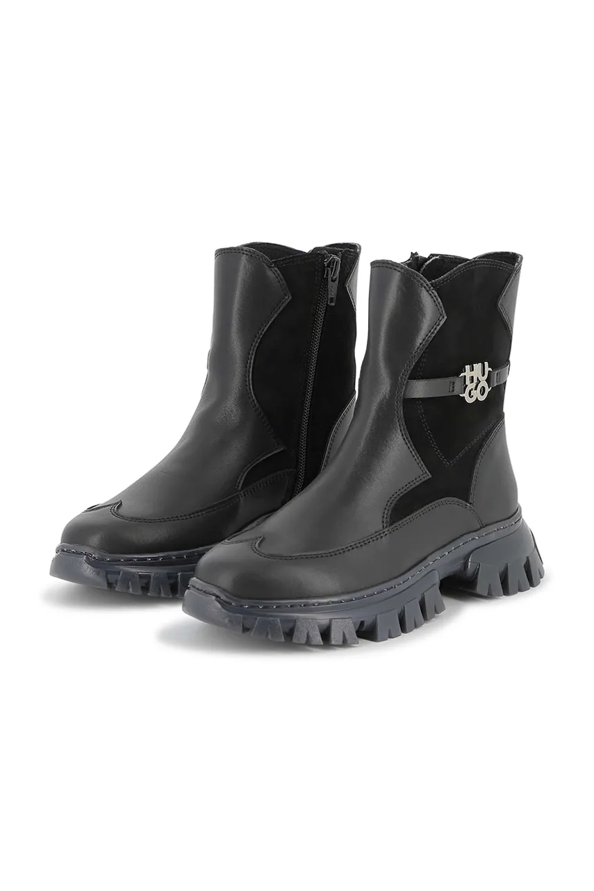 HUGO botine culoarea negru, G00542