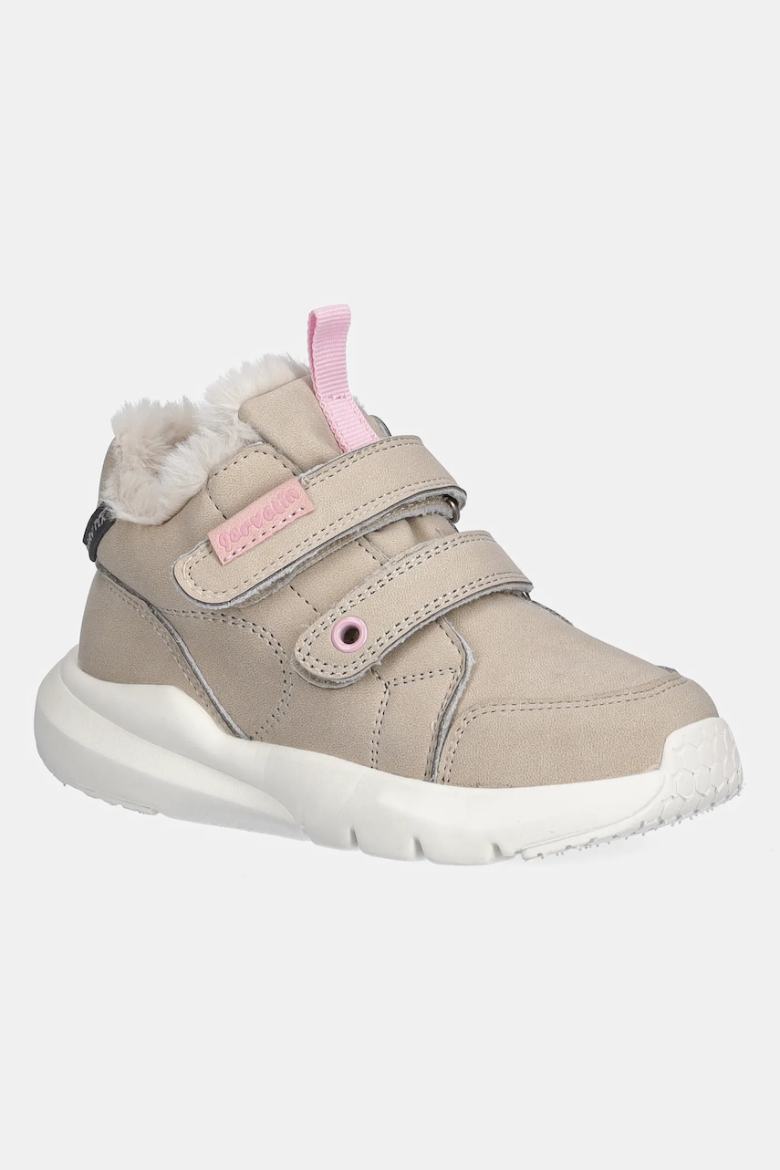 Garvalin pantofi de iarnă din nubuc pentru copii culoarea bej, 251350