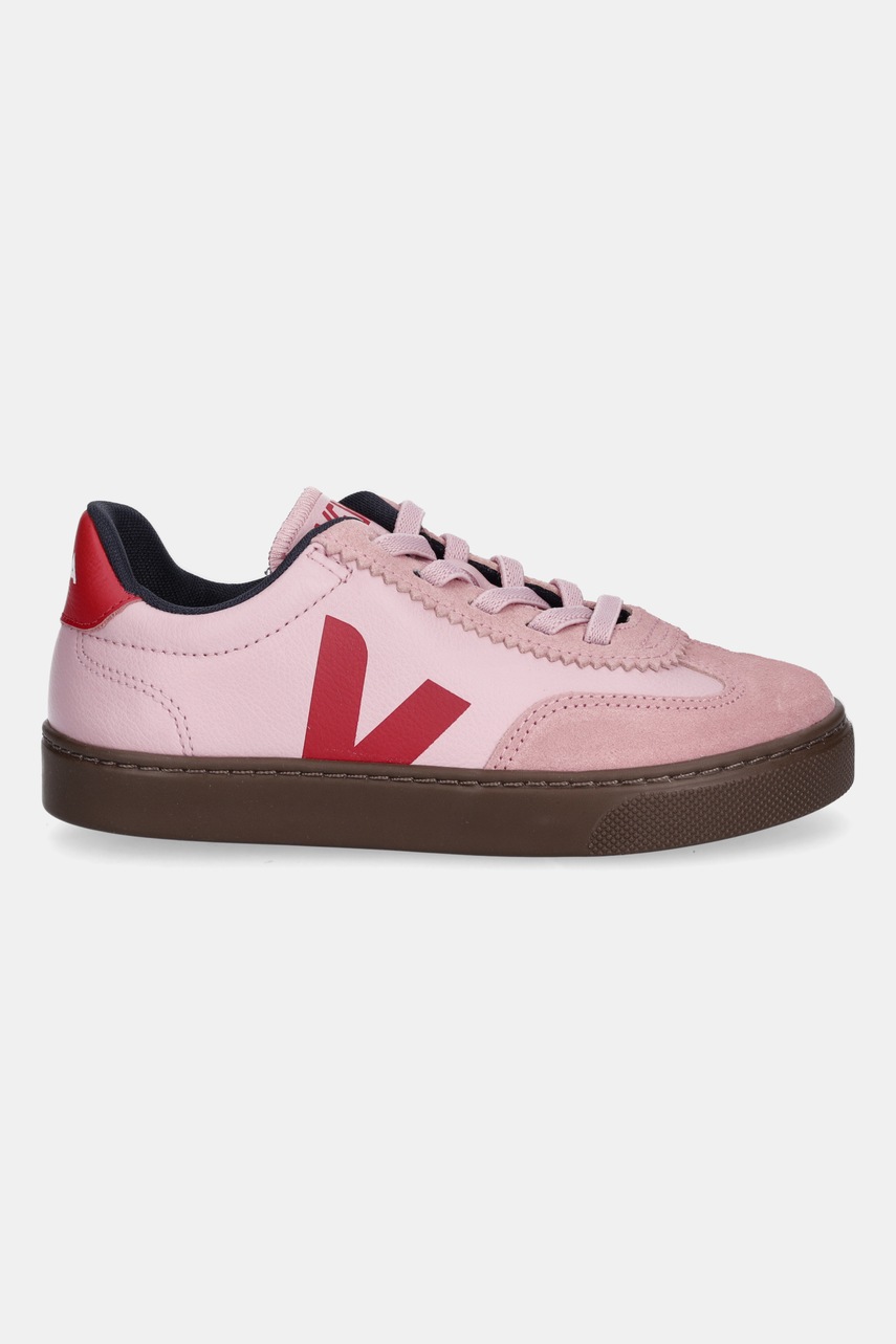 Детские кожаные кроссовки Veja Small Volley цвет розовый SY2021016