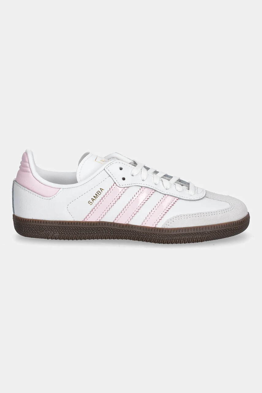 Детские кожаные кроссовки adidas Originals SAMBA OG цвет белый JQ2849 Детские кожаные кроссовки adidas Originals SAMBA OG цвет белый JQ2849