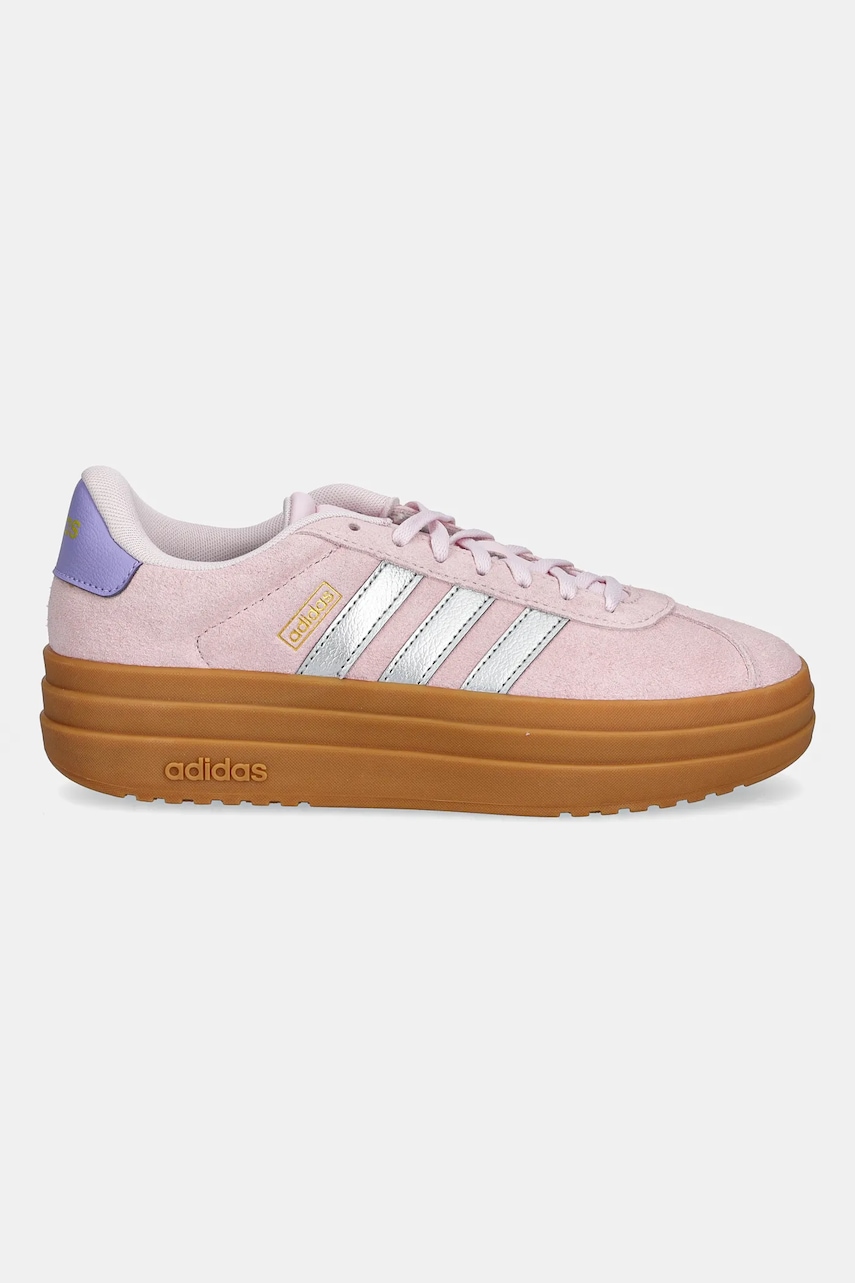 Замшевые кроссовки adidas VL COURT BOLD цвет розовый JQ4556 Замшевые кроссовки adidas VL COURT BOLD цвет розовый JQ4556