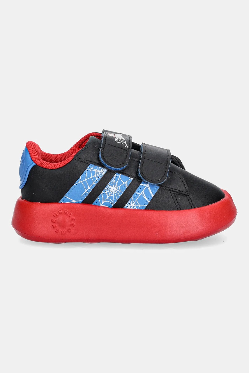 Детские кроссовки adidas GRAND COURT SPIDER-MAN цвет чёрный JQ7828 Детские кроссовки adidas GRAND COURT SPIDER-MAN цвет чёрный JQ7828