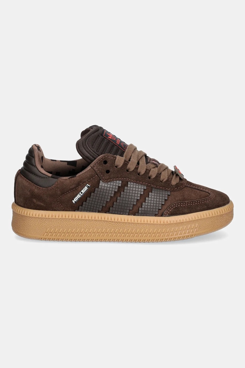 Детские замшевые кроссовки adidas Originals SAMBA XLG цвет коричневый JQ8934 Детские замшевые кроссовки adidas Originals SAMBA XLG цвет коричневый JQ8934