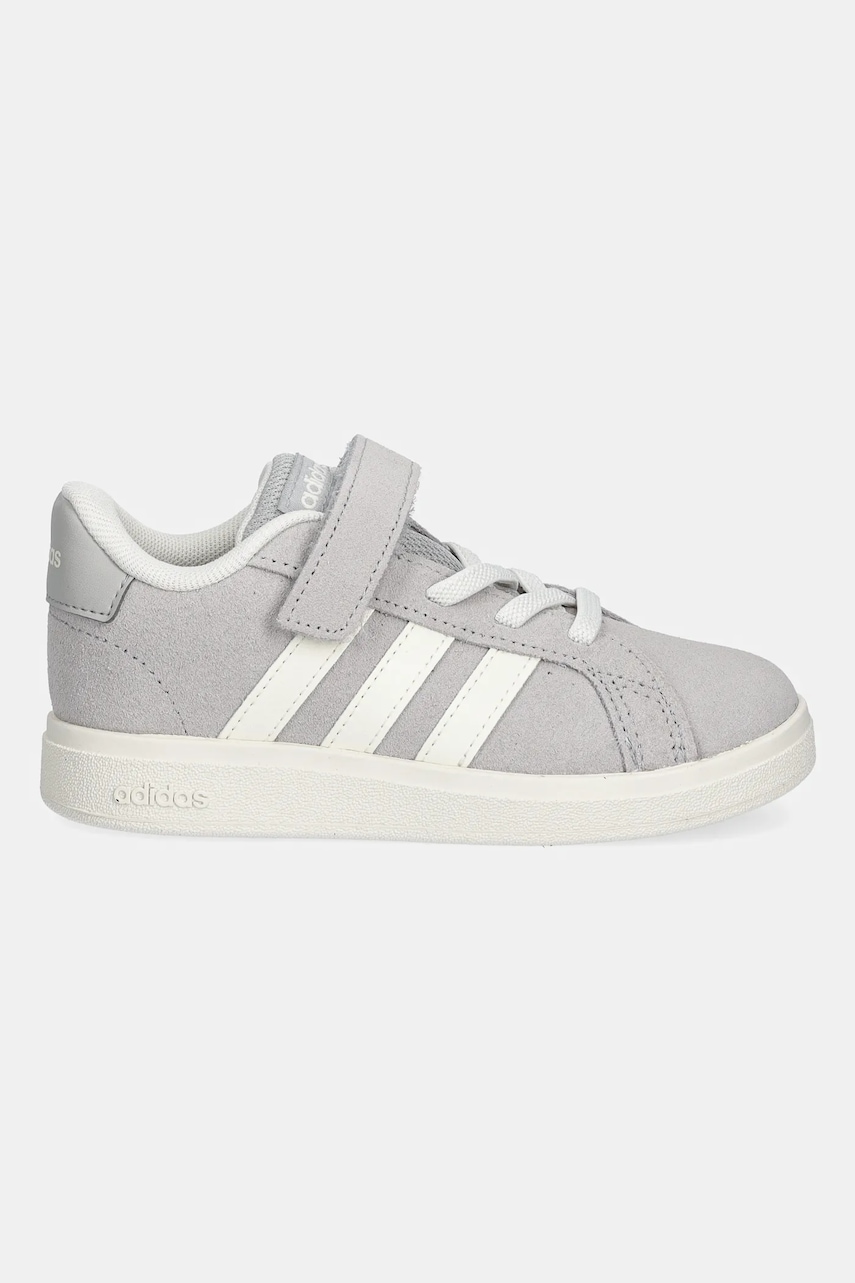 Детские замшевые кроссовки adidas GRAND COURT 00s цвет серый JR0782 Детские замшевые кроссовки adidas GRAND COURT 00s цвет серый JR0782