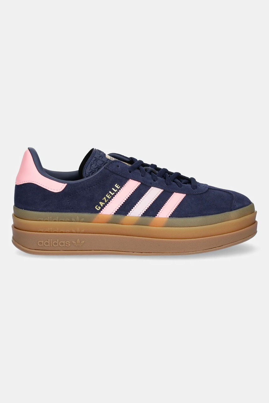 Замшевые кроссовки adidas Originals GAZELLE BOLD цвет синий JR5951 Замшевые кроссовки adidas Originals GAZELLE BOLD цвет синий JR5951