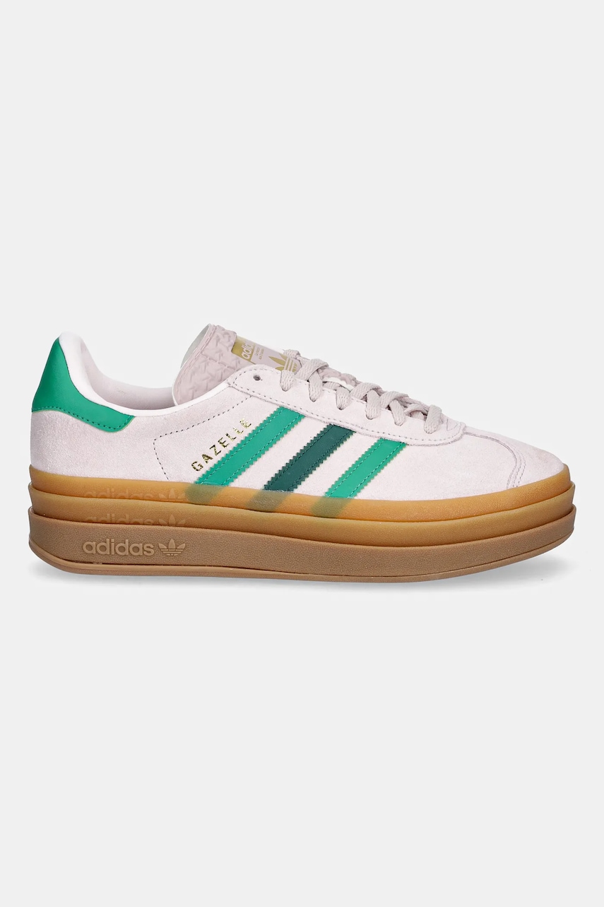 Детские замшевые кроссовки adidas Originals GAZELLE BOLD цвет розовый JR5952 Детские замшевые кроссовки adidas Originals GAZELLE BOLD цвет розовый JR5952