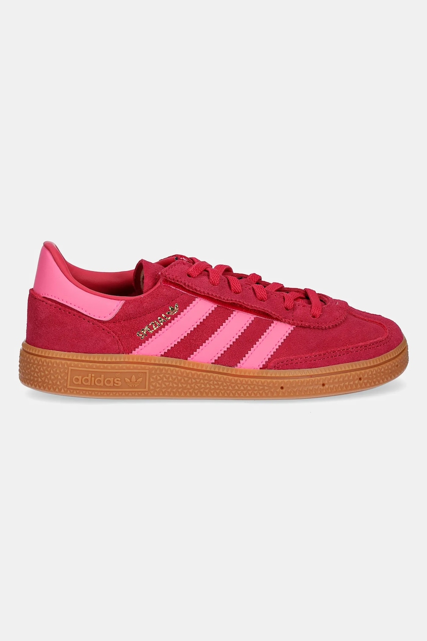 Детские замшевые кроссовки adidas Originals HANDBALL SPEZIAL цвет розовый JR7423 Детские замшевые кроссовки adidas Originals HANDBALL SPEZIAL цвет розовый JR7423
