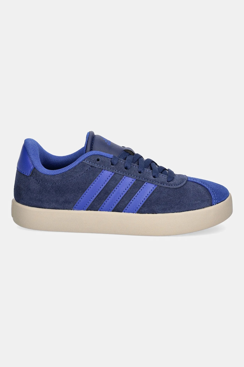 Детские замшевые кроссовки adidas VL COURT 3.0 цвет синий JS3489 Детские замшевые кроссовки adidas VL COURT 3.0 цвет синий JS3489