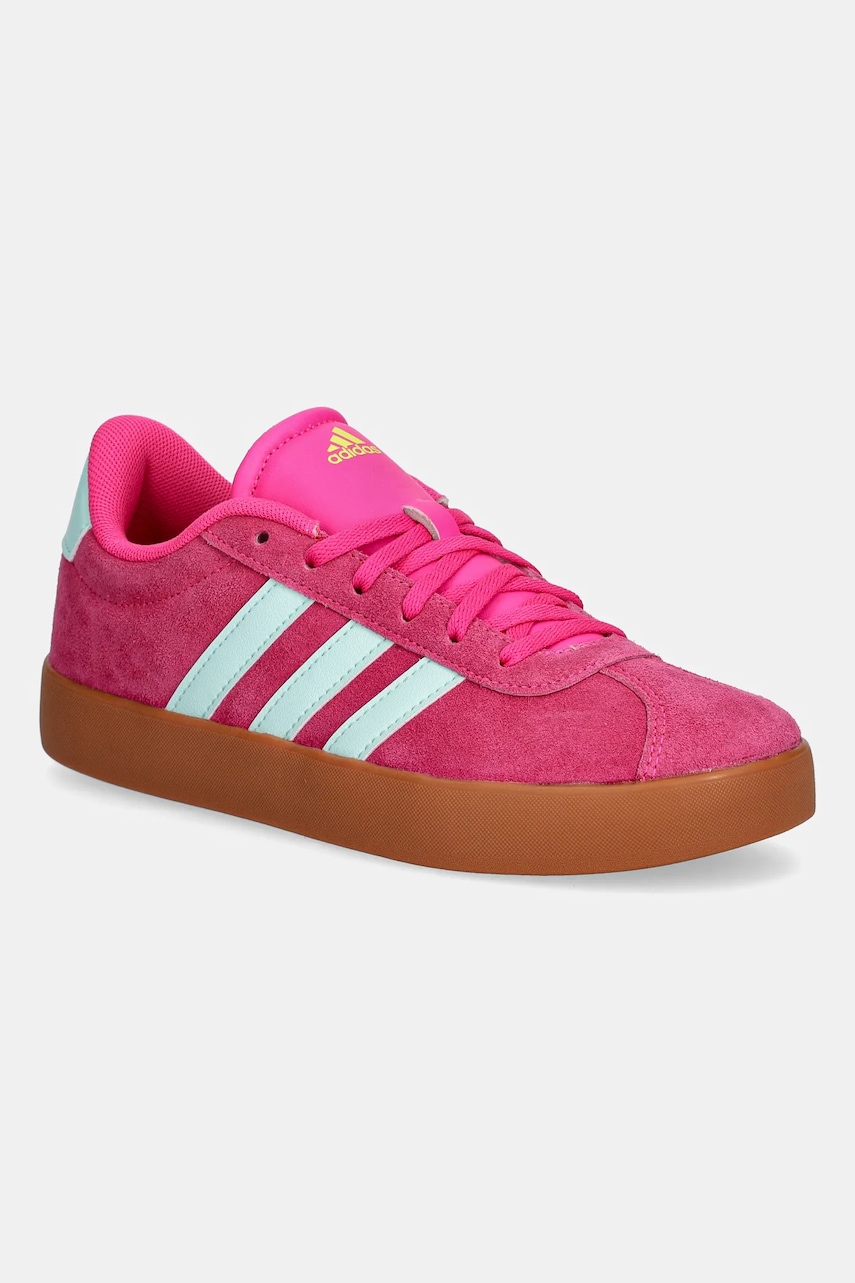 adidas sneakers pentru copii VL COURT 3.0 culoarea roz, JS5013