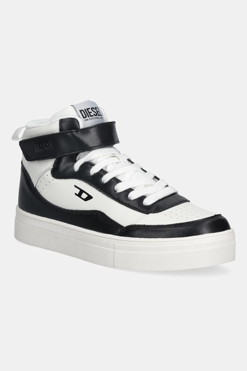 Levně Dětské kožené tenisky Diesel TRACKER-D S-TRACKER D SNEAKERS černá barva, BC1039