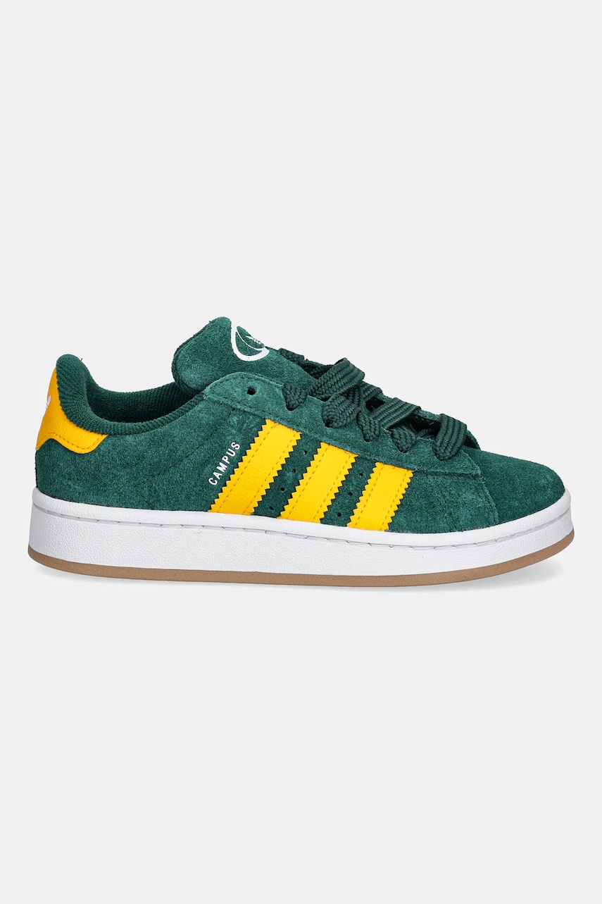 Детские замшевые кроссовки adidas Originals CAMPUS 00s цвет зелёный JP7985 Детские замшевые кроссовки adidas Originals CAMPUS 00s цвет зелёный JP7985