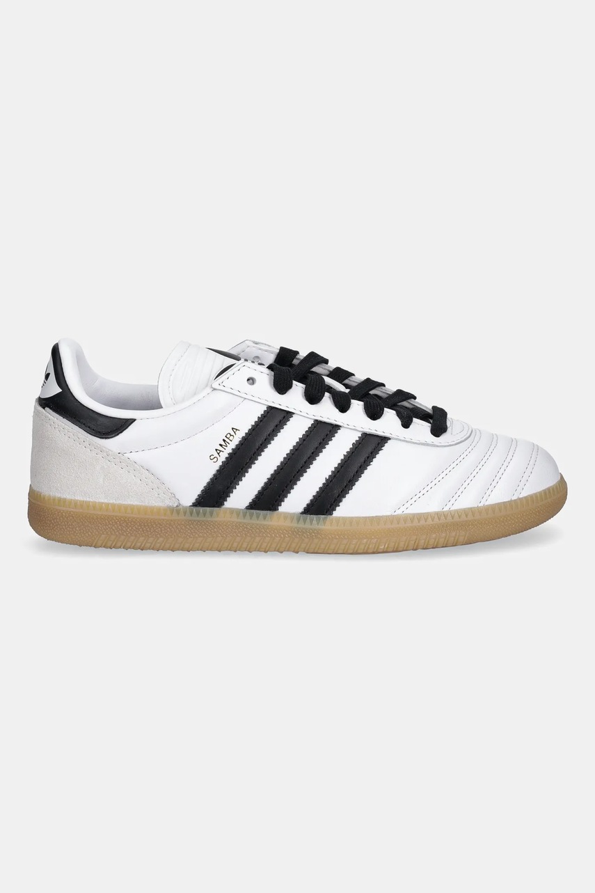 Детские кожаные кроссовки adidas Originals SAMBA цвет белый JQ1327 Детские кожаные кроссовки adidas Originals SAMBA цвет белый JQ1327
