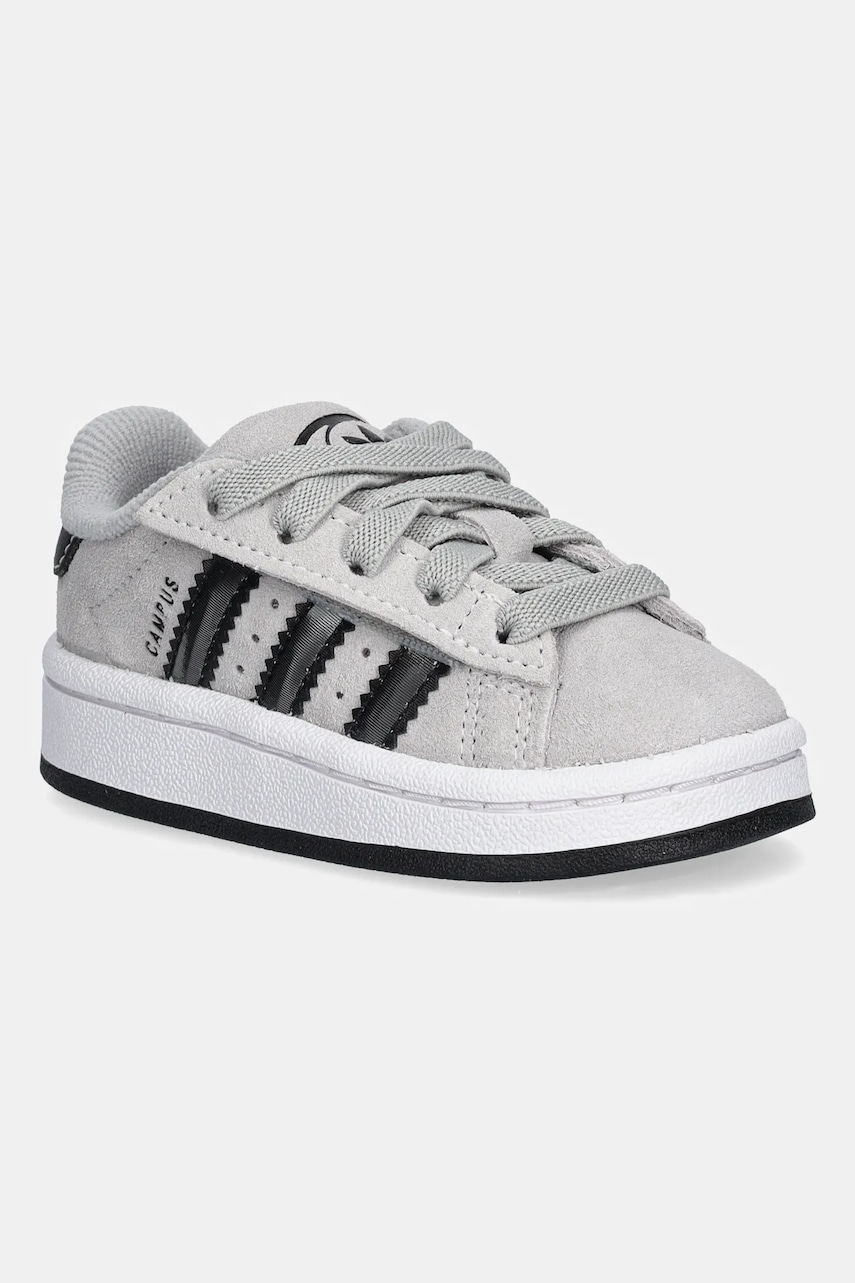 adidas Originals sneakers de piele întoarsă pentru copii CAMPUS0s culoarea gri, JQ1763