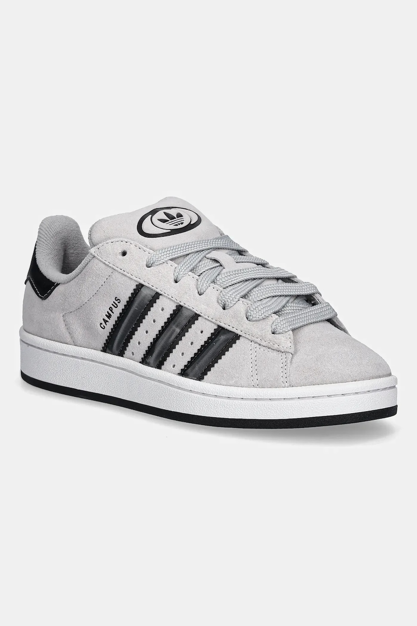 adidas Originals sneakers de piele întoarsă pentru copii CAMPUS0s culoarea gri, JR6809