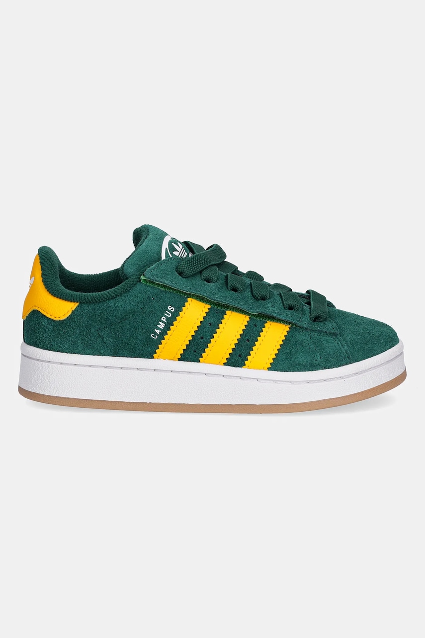 Детские замшевые кроссовки adidas Originals CAMPUS 00s цвет зелёный JR7421 Детские замшевые кроссовки adidas Originals CAMPUS 00s цвет зелёный JR7421