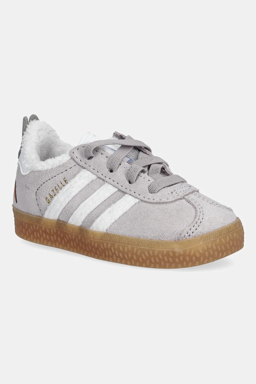 adidas Originals sneakers de piele întoarsă pentru copii GAZELLE culoarea violet, JQ1344
