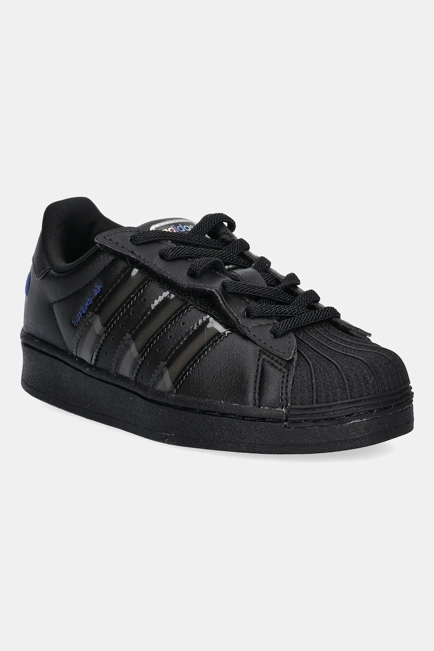 Levně Dětské tenisky adidas Originals SUPERSTAR LED LIGHTS černá barva, JS1291