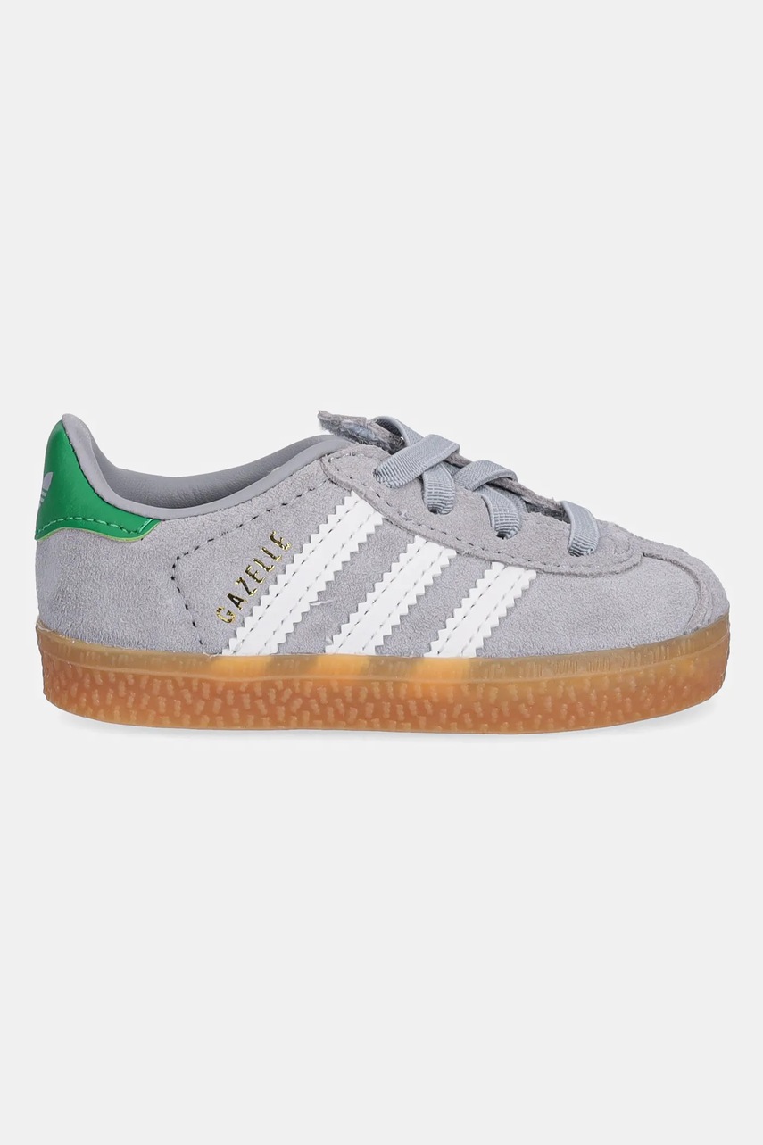 Детские кроссовки adidas Originals GAZELLE цвет серый JQ6002 Детские кроссовки adidas Originals GAZELLE цвет серый JQ6002