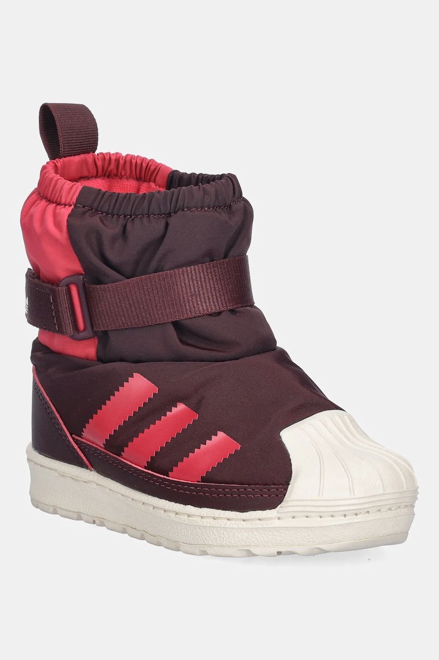 adidas Originals sneakers pentru copii SUPERSTAR 360 WTR BOOT culoarea bordo, JR5805