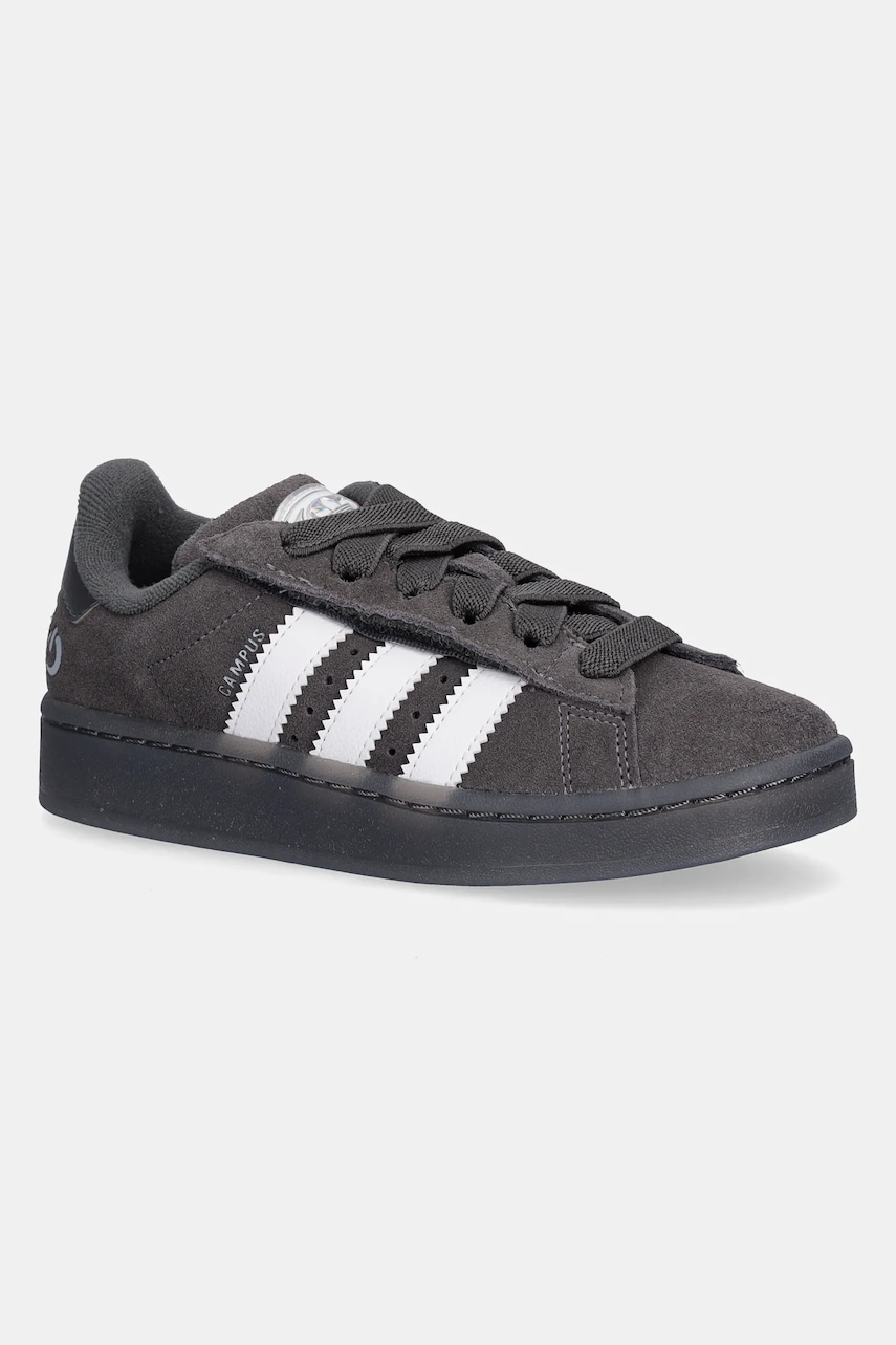 adidas Originals sneakers de piele întoarsă pentru copii CAMPUS0s LED LIGHTS culoarea gri, JS1281